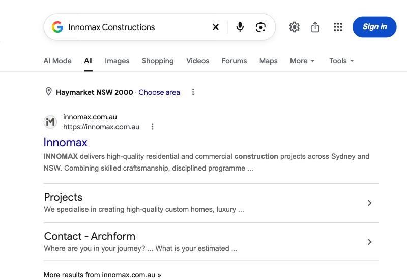 Google 搜索截图